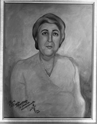 Registro fotográfico del dibujo "Retrato de la señora María Martínez"