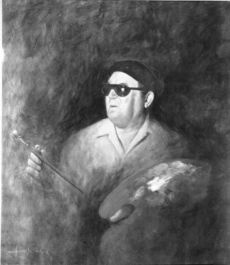 Registro fotográfico de la pintura "Retrato de Yoryi Morel"