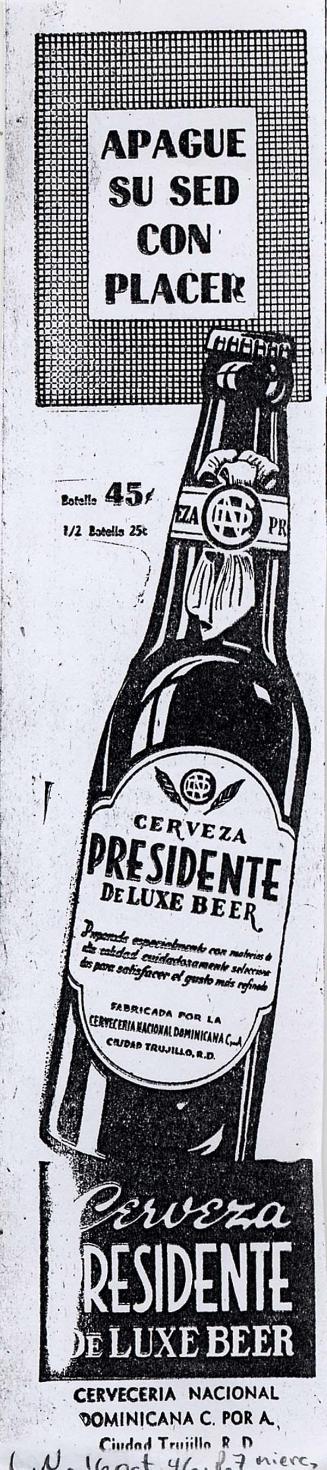 Anuncio de cerveza Presidente
