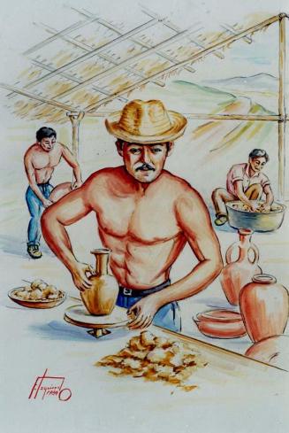 Registro fotográfico de la ilustración  "El alfarero"