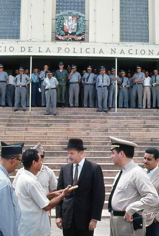 Héctor García Godoy en el palacio de la Policía Nacional