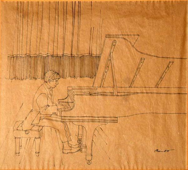 Dibujo, Joven pianista