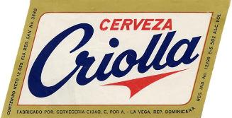 Etiqueta frontal cerveza Criolla