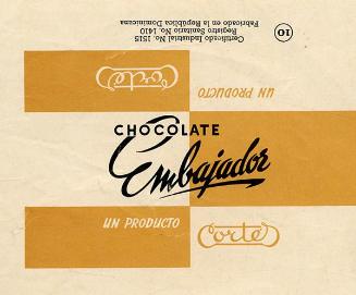Envolturas para tableta de chocolate marca Embajador