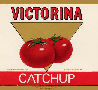 Etiquetas frontales, salsa de tomate [Catchup] marca Victorina