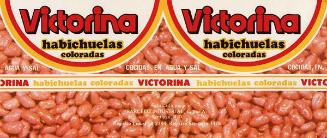 Etiquetas envolventes, para latas con habichuelas coloradas marca Victorina