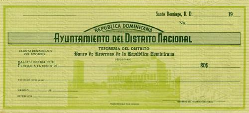 Cheques,  Ayuntamiento del Distrito Nacional