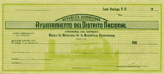 Cheques,  Ayuntamiento del Distrito Nacional