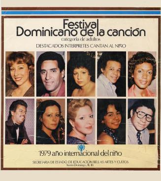 Carátula para álbum musical, Festival Dominicano de la Canción.