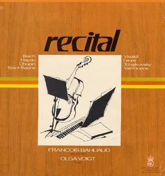 Carátula para el álbum del Recital de Francois Bahuaud y Olga Voigt