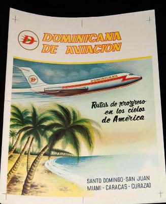 Afiche publicitarios de Dominicana de Aviación