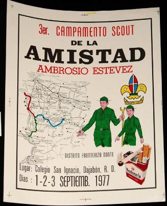 Cartel del 3er. Campamento Scout de la Amistad Ambrosio Estévez