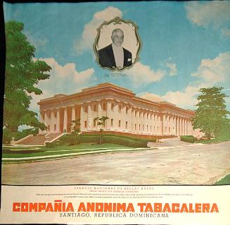 Cartel con  imagen del Palacio Nacional de Bellas Artes