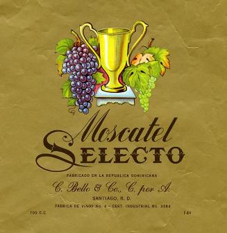 Etiquetas del vino Moscatel Selecto