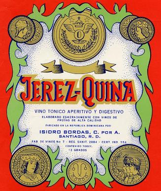 Etiquetas del vino marca Jerez-Quina