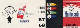 Fragmentos del Itinerario Oficial de la temporada de béisbol profesional 1967-68