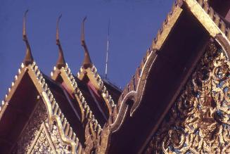 Detalle de techo tradicional, en Tailandia