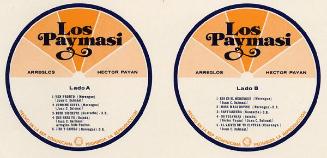 Etiquetas para discos, álbum Los Paymasí con sabor