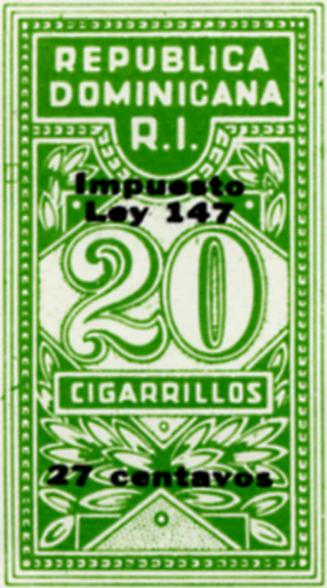 Sello de Rentas Internas para cajetillas con 20 cigarrilos