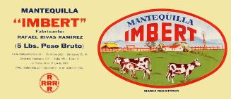 Etiquetas de la mantequilla marca Imbert