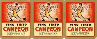 Etiquetas del vino tinto Campeón