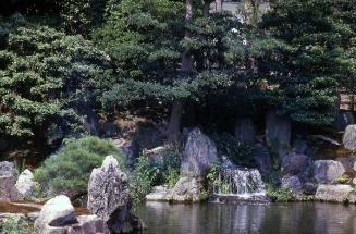 Caída de agua en jardín japonés