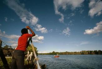 Pescadores en río Boca del Soco