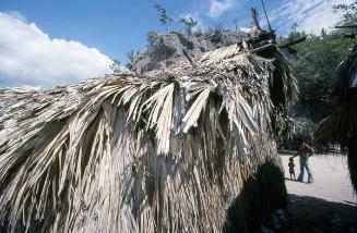 Detalle de techo en poblado de Cabo Rojo
