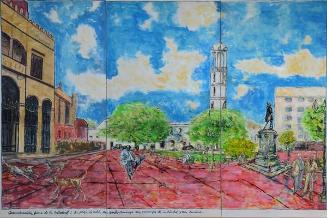 Pintura, Conversación fuera de la Catedral: La Plaza Colón, Santo Domingo