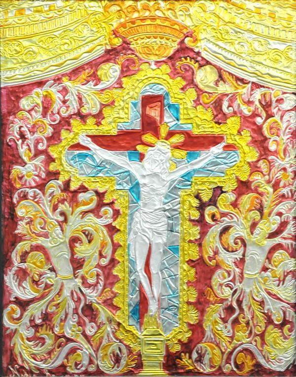 Cristo y retablo de San Andrés