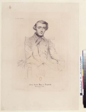 Retrato de Alexis de Tocqueville a partir de dibujo de Chassériau de 1844