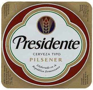 Etiqueta cerveza Presidente grande