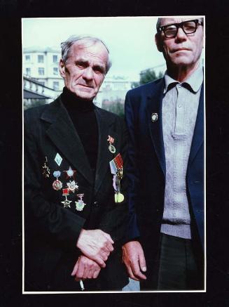 Viejos con insignias militares, Moscú, U.R.S.S.